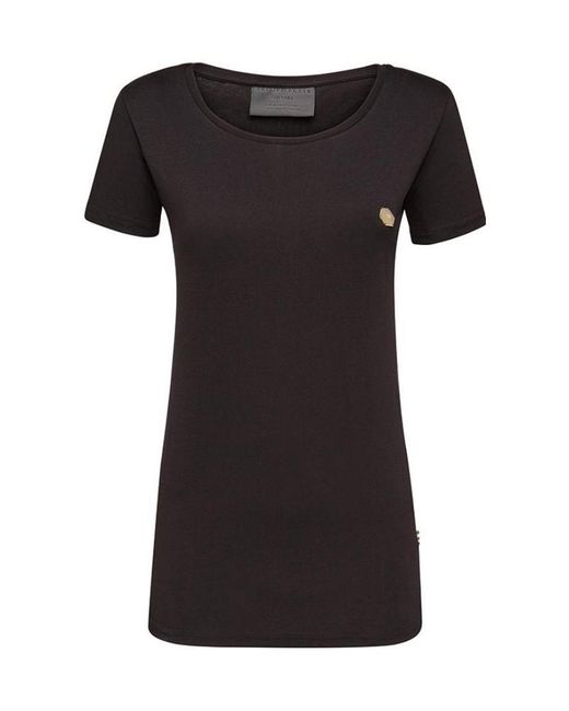 Philipp Plein Black Logo Details T-Shirt
