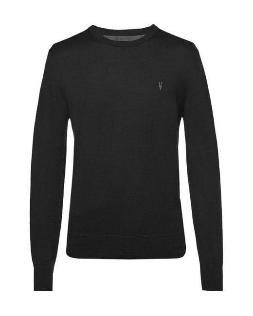 AllSaints Black Signature Embroidered Knitwear for men