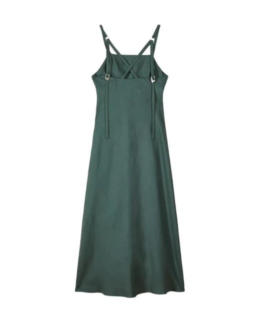 Patrizia Pepe Green Criss-Cross Back Midi Dress