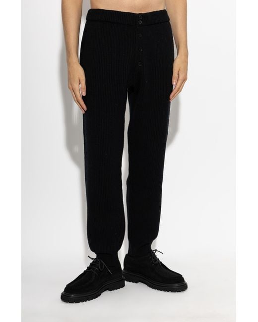 Dries Van Noten Black Wool Pants for men
