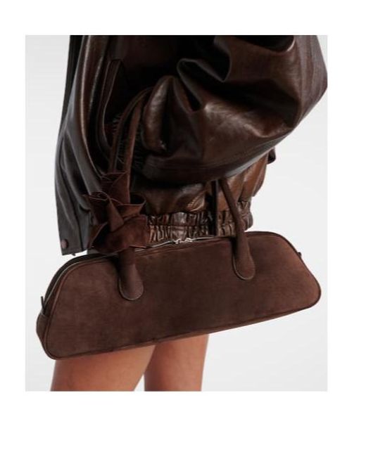 Magda Butrym Brown Brigitte Suede Shoulder Bag