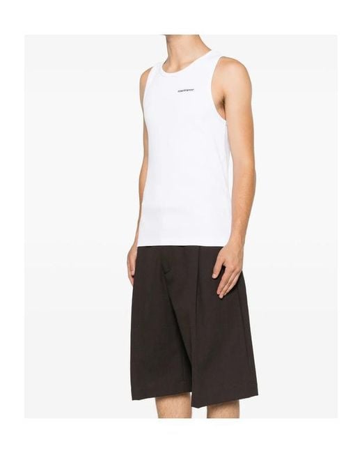 Casablanca White Logo-Print Tank Top for men