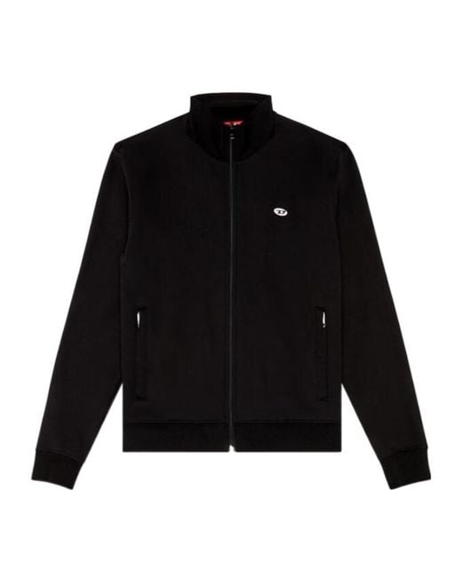 DIESEL Black S-Lock-Doval-Pj Track Jacket for men