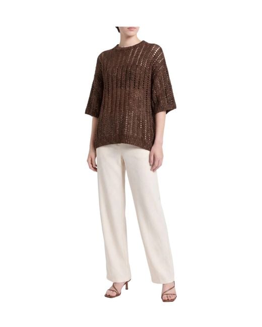 Brunello Cucinelli Brown Solid Color Jumpers