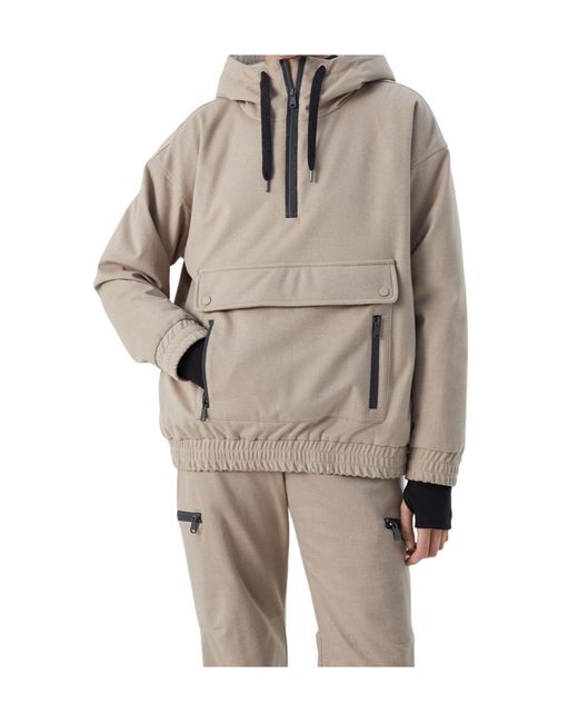 Brunello Cucinelli Gray Half Zipped Long-Sleeve Hoodie
