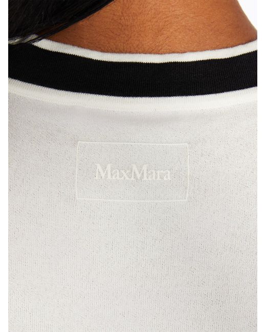 Max Mara Black Round Neck Short-Sleeved Sweater