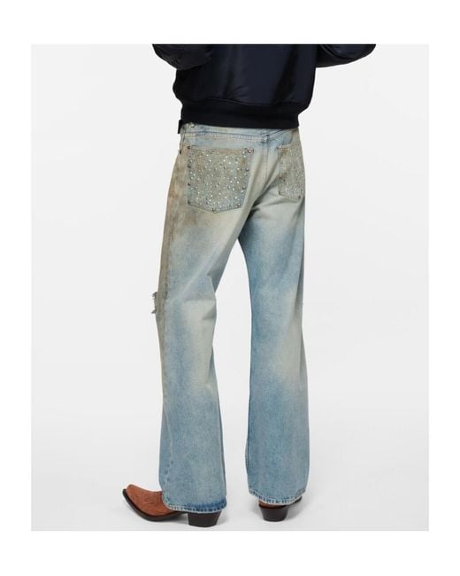 Acne Blue Jeans With Studs for men