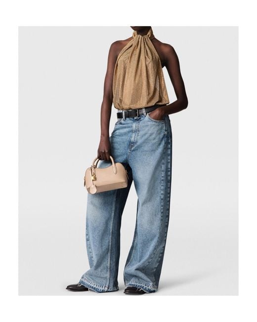 Stella McCartney Blue Two-Tone Wash Slouchy Straight Leg Jeans