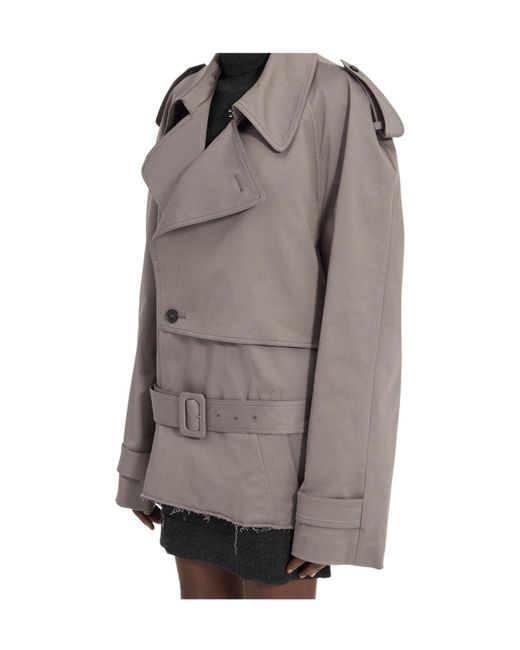 MM6 by Maison Margiela Brown Double-Breasted Belted Jacket