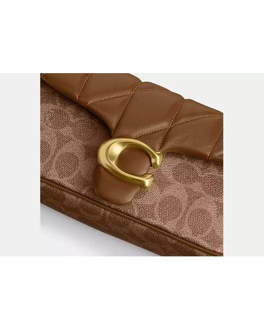COACH Brown Quilted Tabby Foldover Shoulder Bag