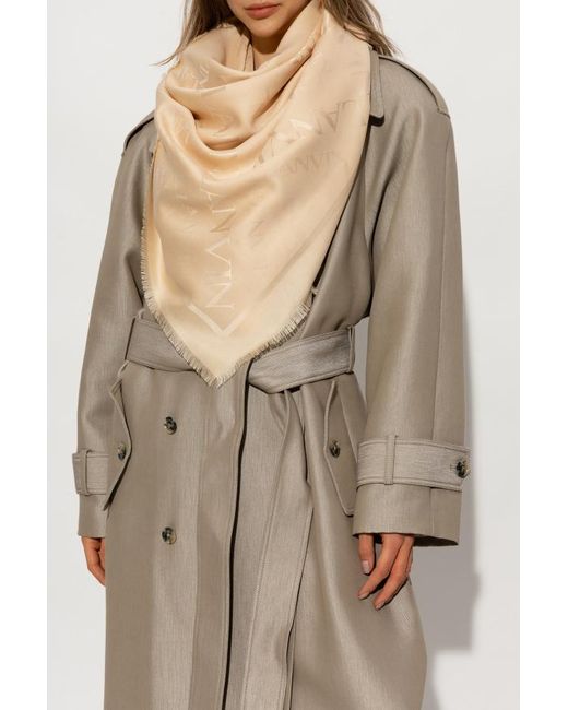 Lanvin Natural Logo Scarf