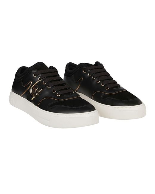 Ferragamo Black Logo Casual Sports Shoes for men