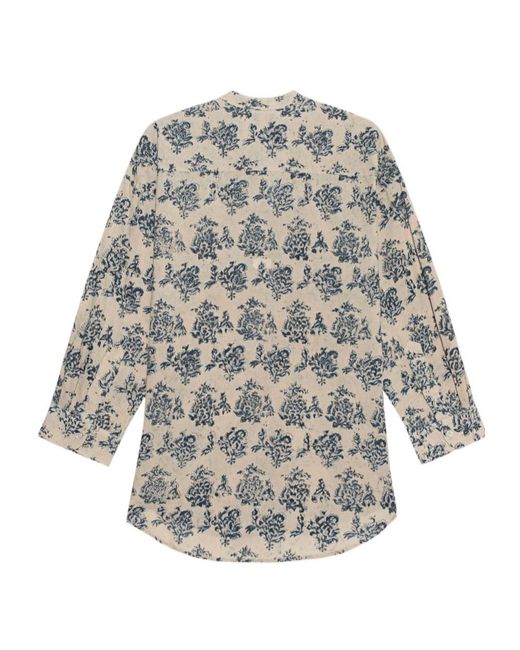 R13 Gray Pleated Front Shirt