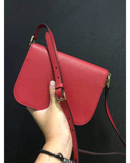 Prada Red Logo Shoulder Bag
