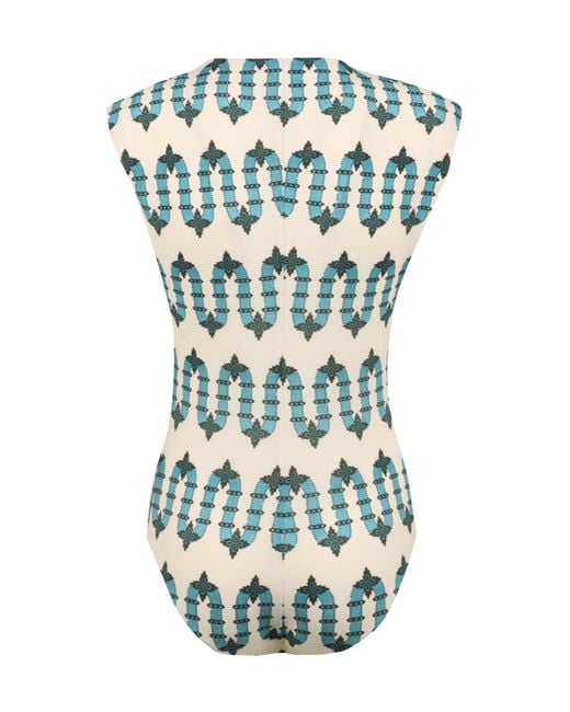 LaDoubleJ Blue La Doublej Patterned Bodysuit