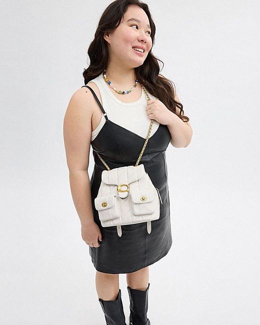 COACH Natural Tabby Logo Backpack