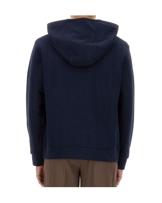 Etro Blue Pegaso Embroidered Zipped Hoodie for men