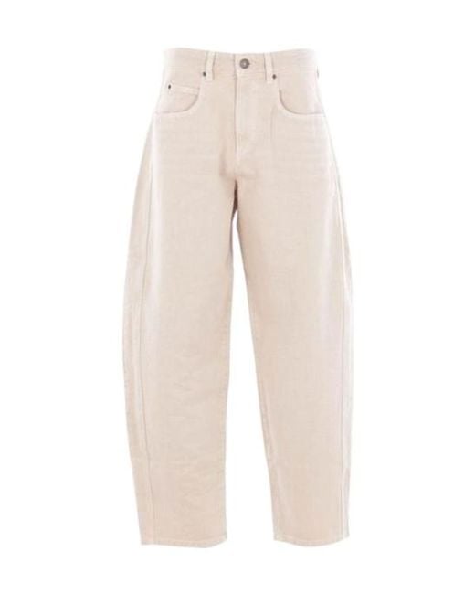 Isabel Marant Natural Oriane Denim Barrel Jeans