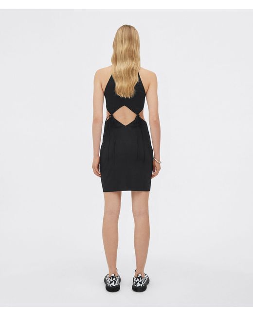 Bottega Veneta Black Cut-Out Detailed Mini Dress