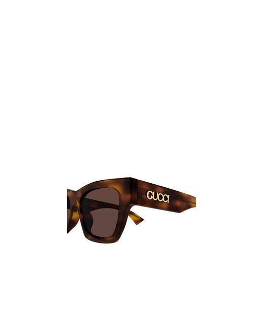 Gucci Brown Eyewear Square Frame Sunglasses