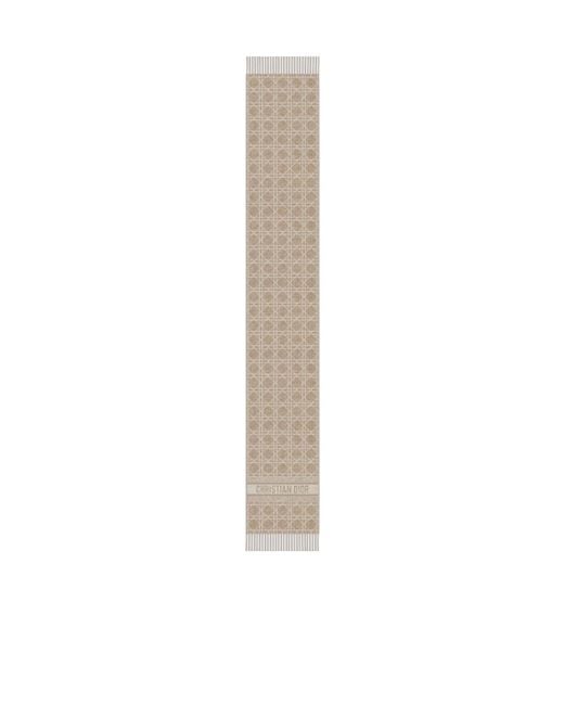 Dior White Cannage Scarf