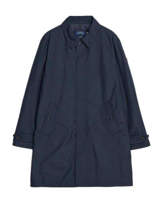 Polo Ralph Lauren Blue Long-Sleeved Trench Coat for men