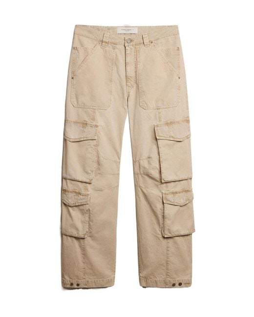 Golden Goose Deluxe Brand Natural Straight-Leg Cargo Trousers for men