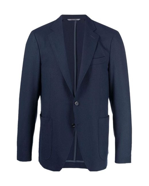 Canali Blue Classic Tailored Blazer for men