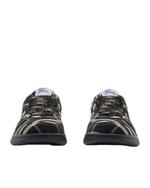 Burberry Black Terrace Check Canvas Sneaker