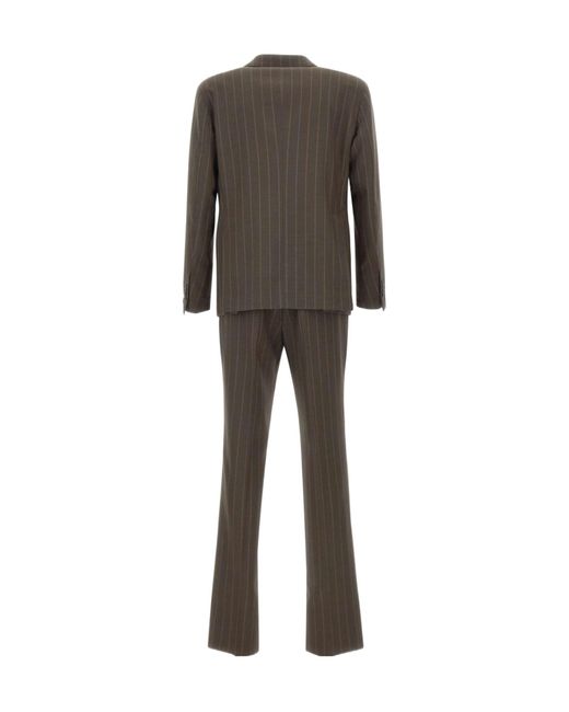 Tagliatore Gray Pinstriped Two-Piece Suit for men