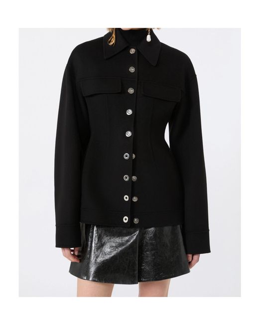 Sportmax Black Spxarena Sculpted Tailored Jacket