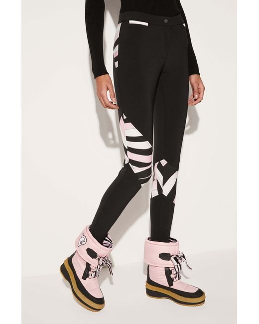 Emilio Pucci Black Iride-Print Trousers