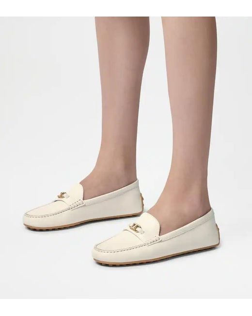 Tod's White City Gommino Loafers