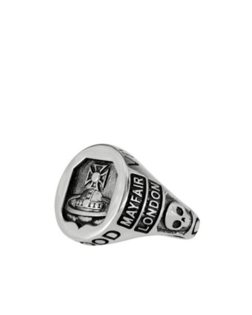 Vivienne Westwood Gray Lancelot Chevalier Ring for men