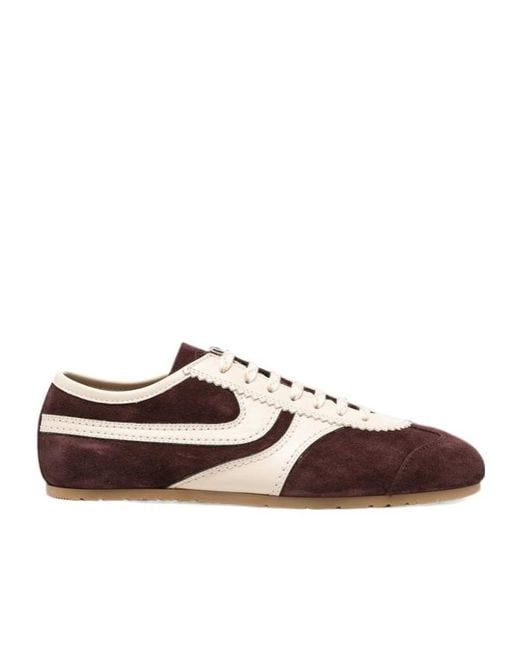 Dries Van Noten Brown Lace-Up Sneakers for men