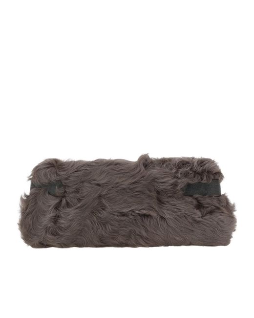 Brunello Cucinelli Brown Monili Embellished Clutch Bag