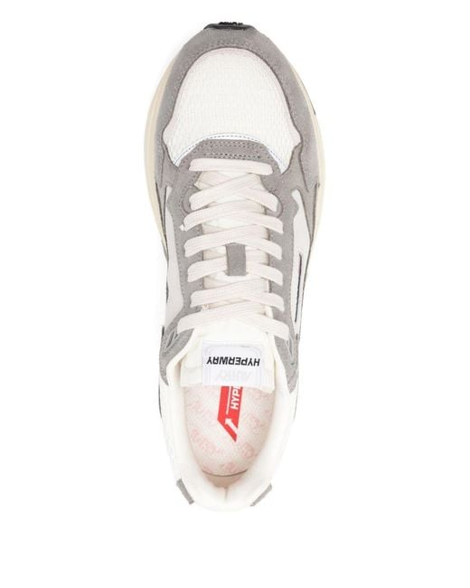 Autry White Hyperway Low-Top Sneakers for men