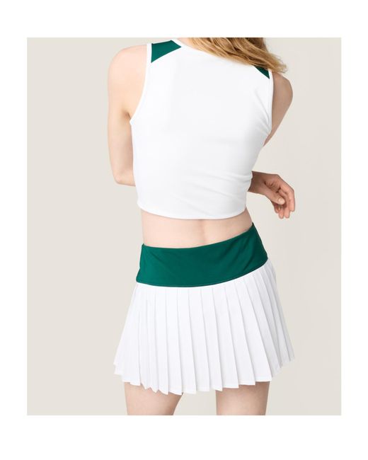 Miu Miu Green Stretch Technical Jersey Top