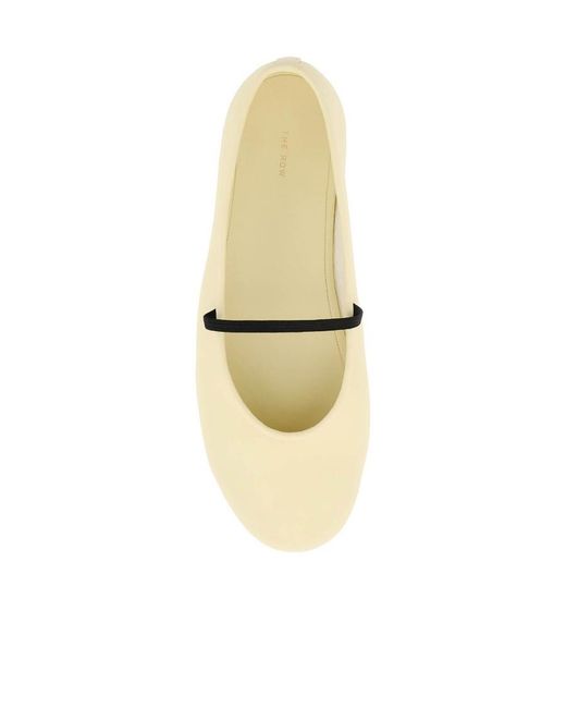 The Row Natural Logo Flats