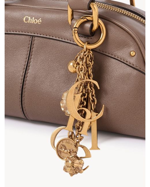 Chloé Brown Chloé Small Bowling Top Handle Bag