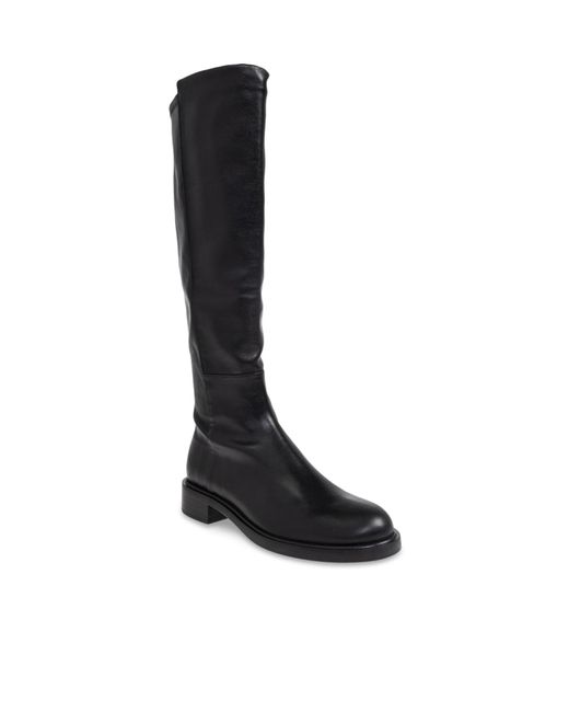 Stuart Weitzman Black Round-Toed Boots