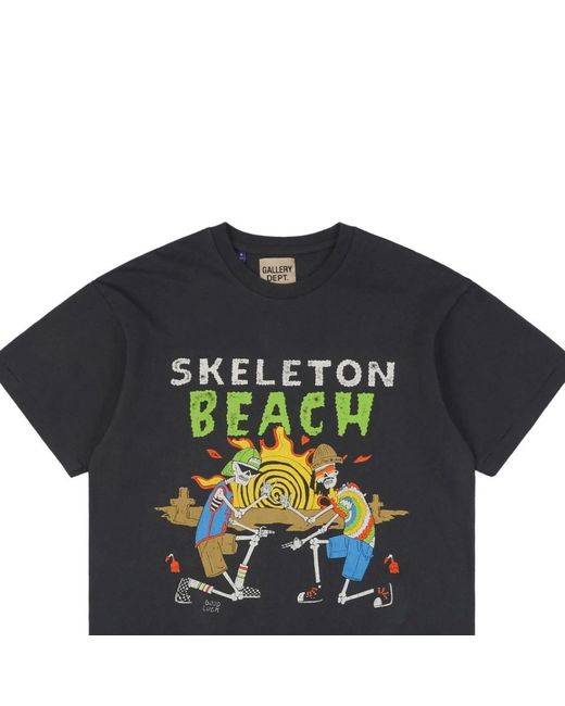 GALLERY DEPT. Black Skeleton Beach T-Shirt for men