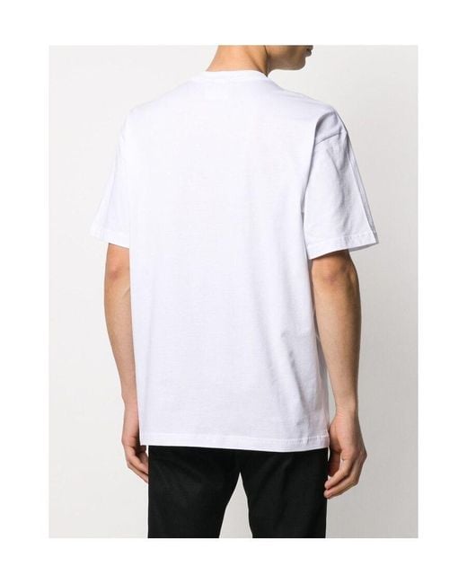 Versace Jeans White Logo Printed T-Shirt for men