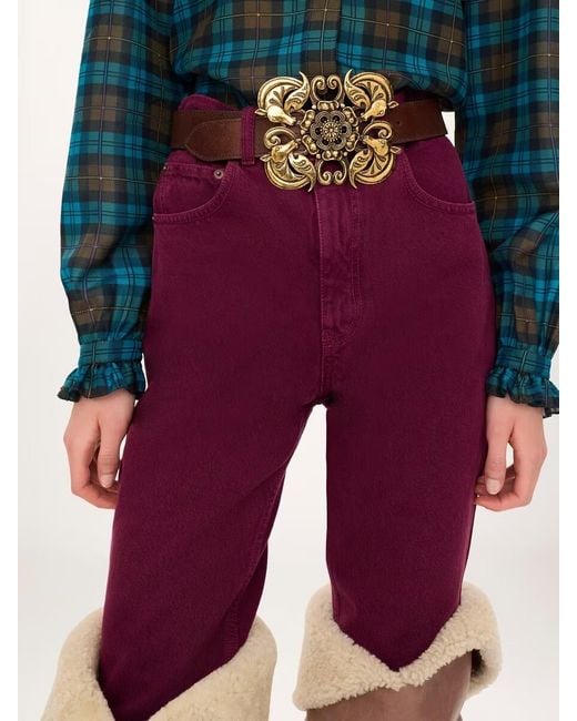 Chloé Red Chloé Dp21 Straight-Leg Jeans