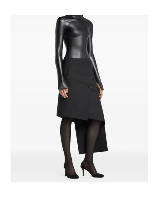Courreges Black Asymmetrical Skirt
