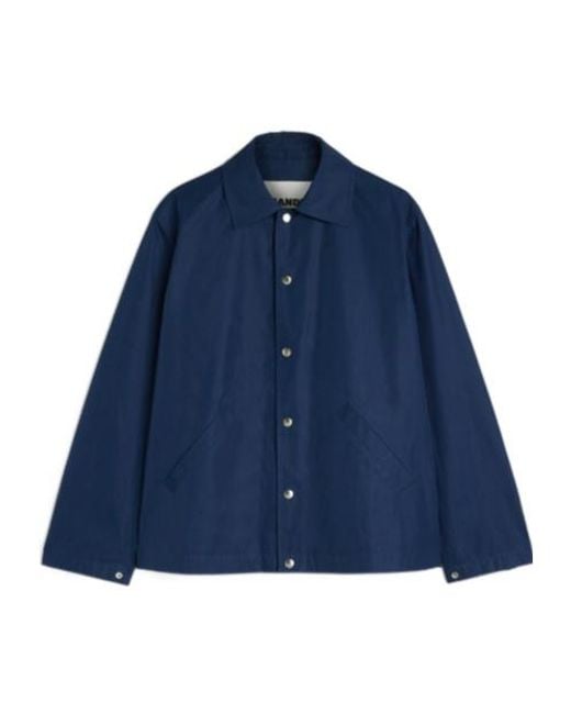 Jil Sander Blue Button-Up Jacket
