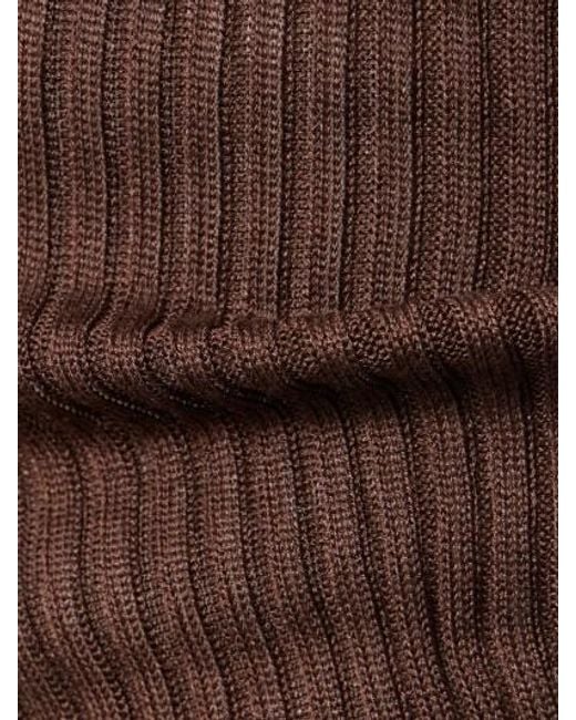 Magda Butrym Brown Rib Elastic Waist Casual Pants