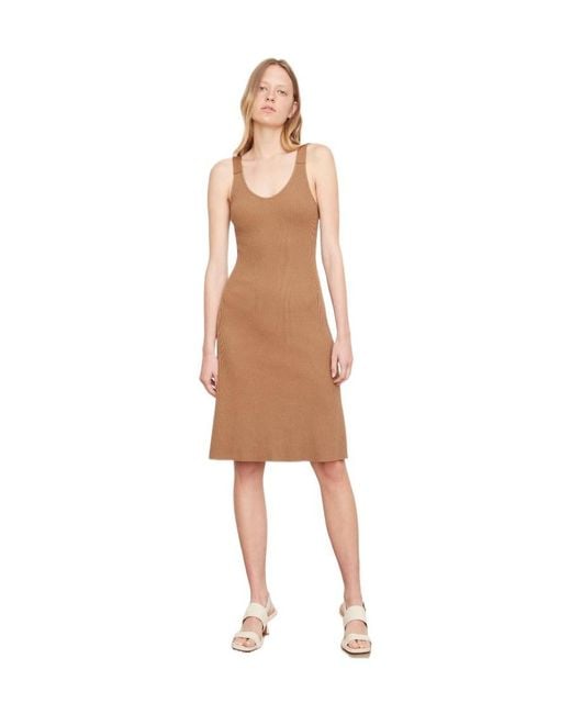 Vince Natural Rib Mid-Length Dress
