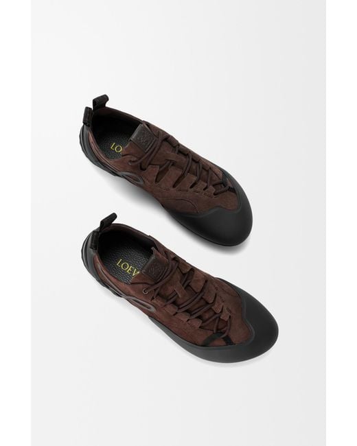 Loewe Brown Lace-Up Sneakers for men
