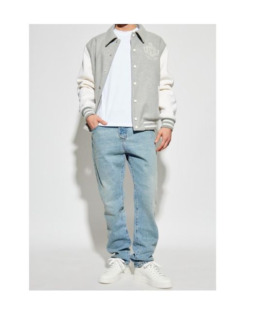 Balmain White Long-Sleeve Jacket for men